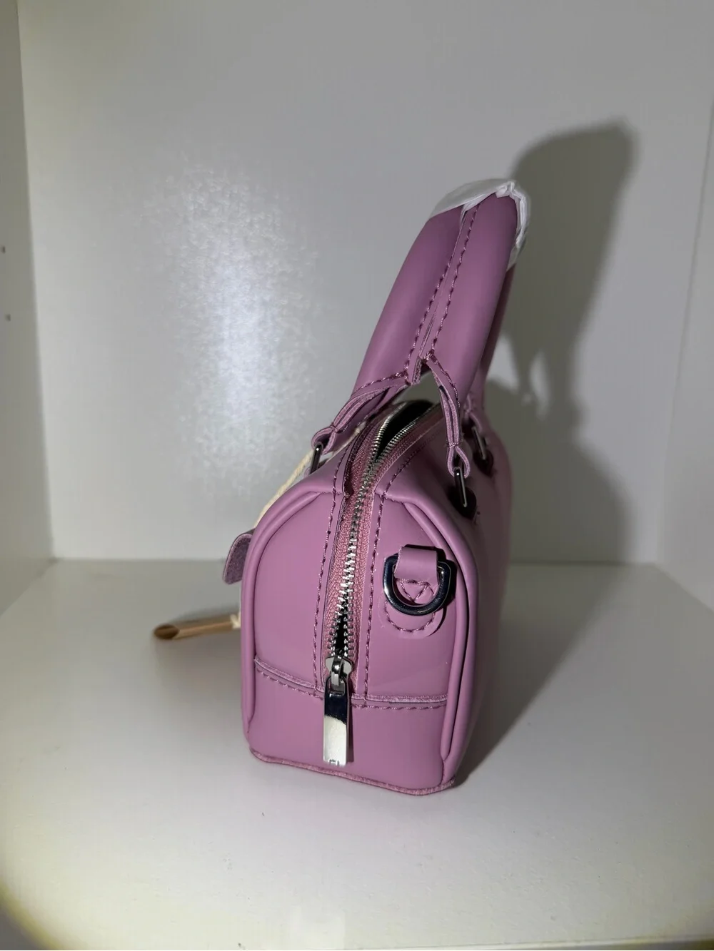 Dr. Martens Mauve Mini Leather Satchel with Detachable Strap - Picture 4 of 5